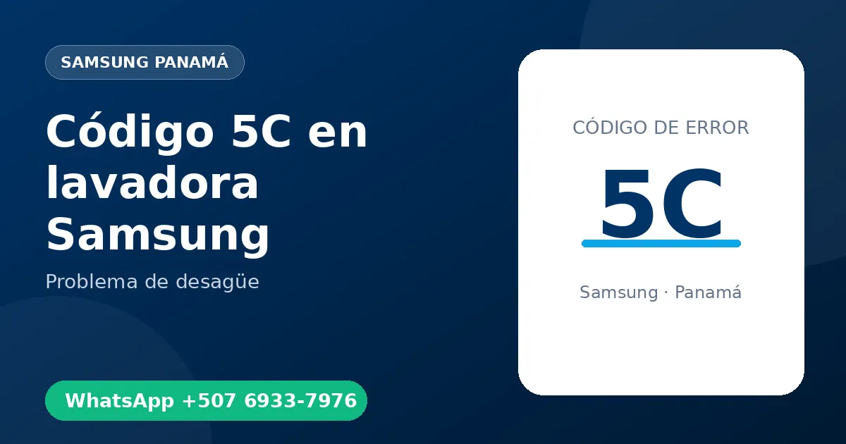Código 5C en lavadora Samsung