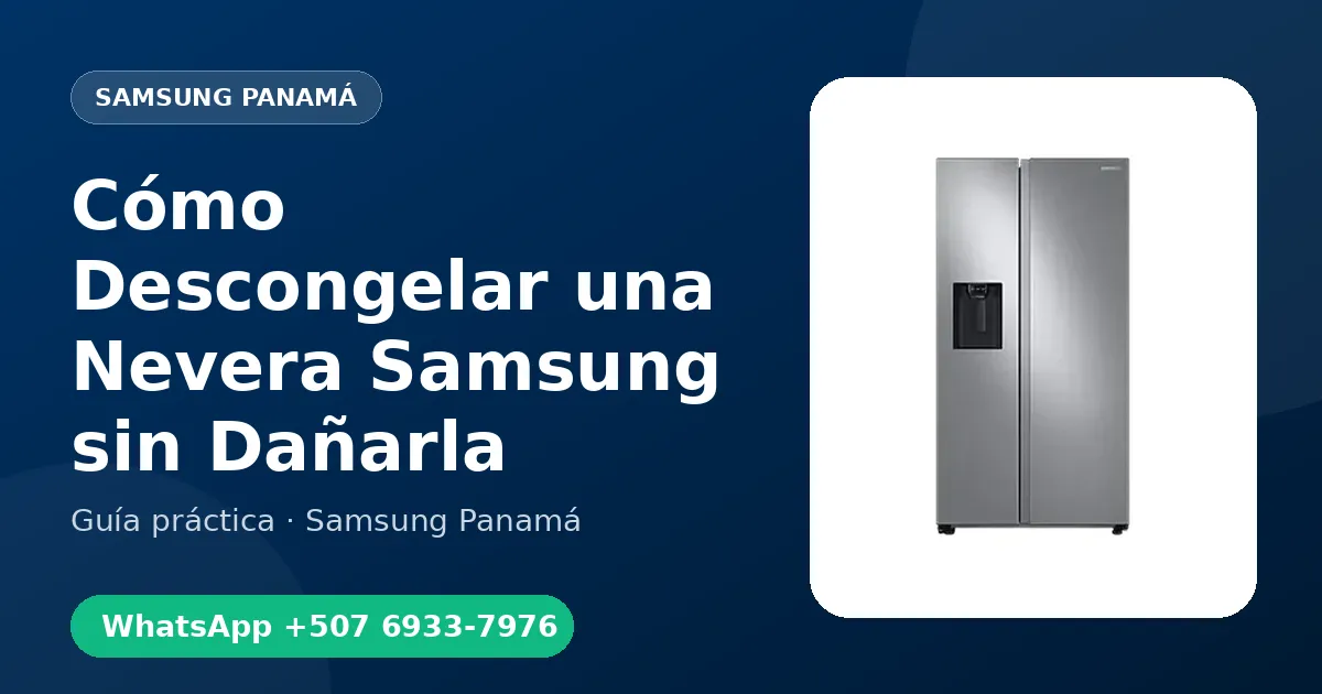 Cómo Descongelar una Nevera Samsung sin Dañarla