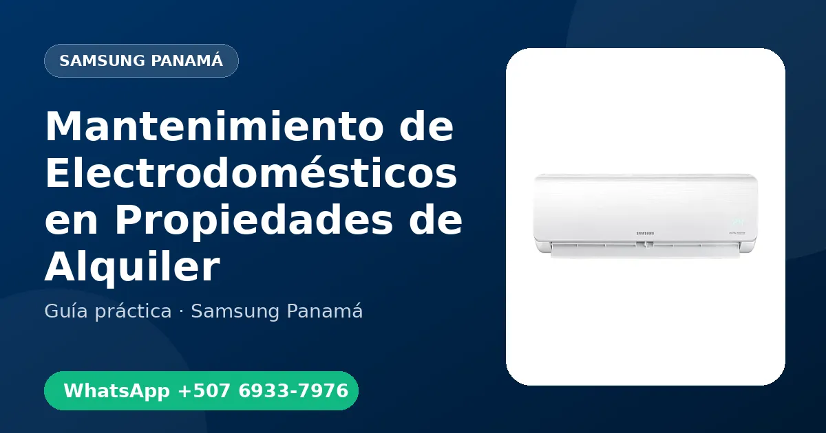 Mantenimiento de Electrodomésticos en Propiedades de Alquiler