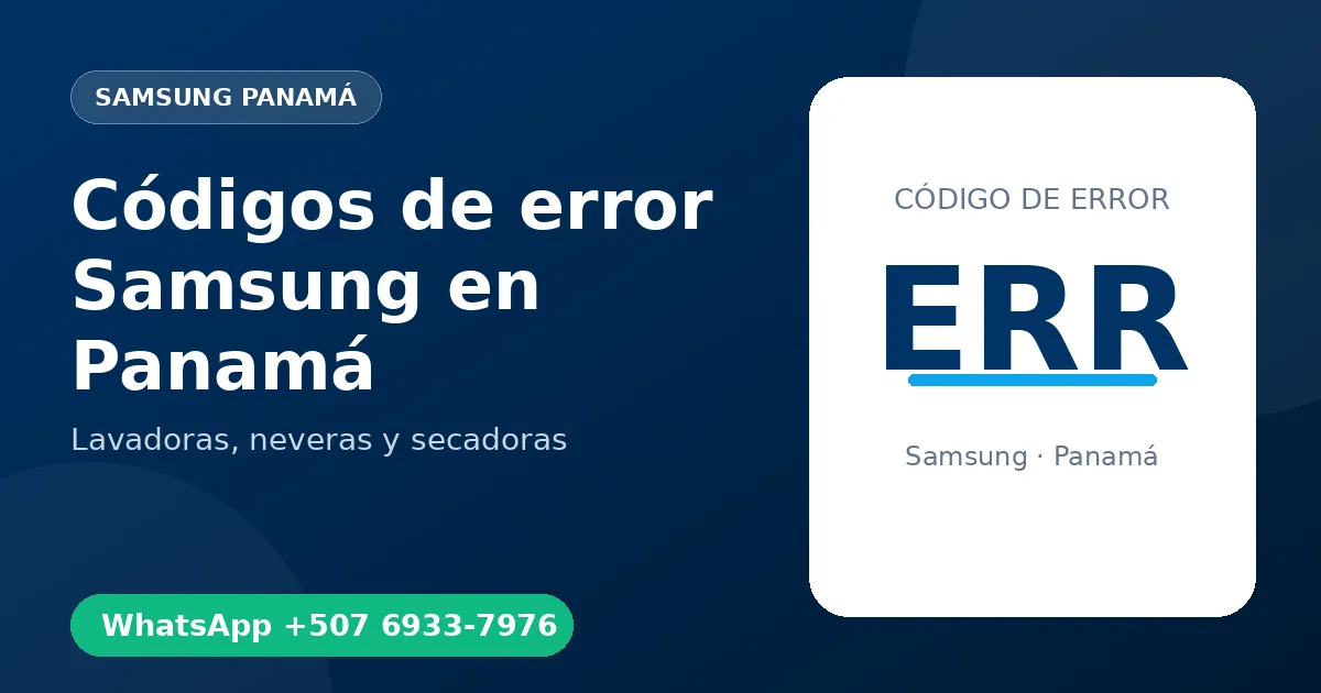 Códigos de error Samsung