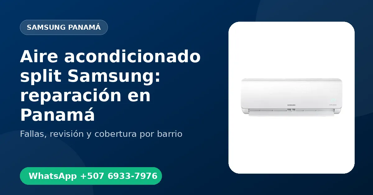 Aire acondicionado split Samsung: reparación en Panamá