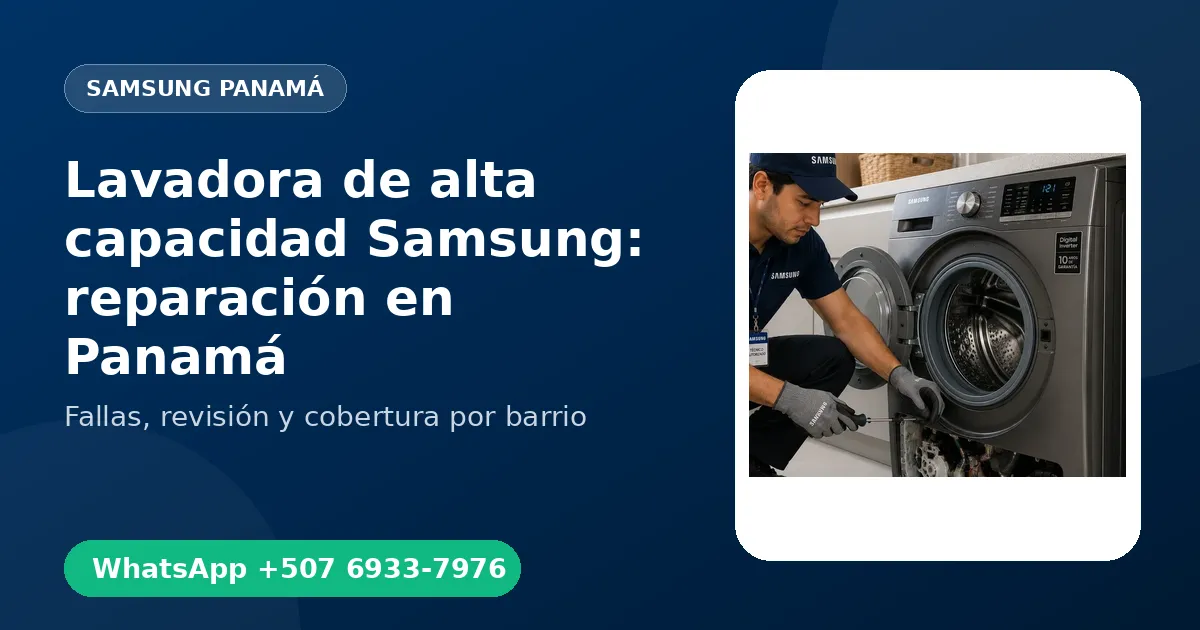 Lavadora de alta capacidad Samsung en Tocumen