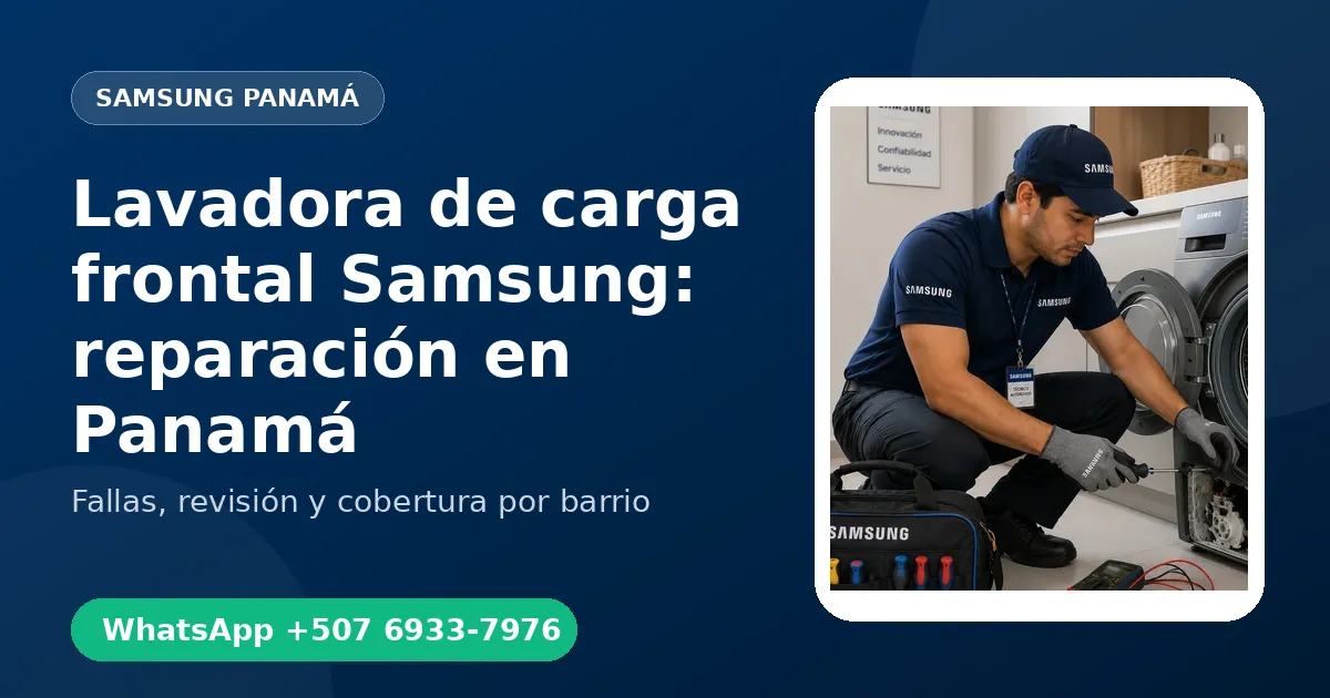 Lavadora de carga frontal Samsung en Punta Pacífica