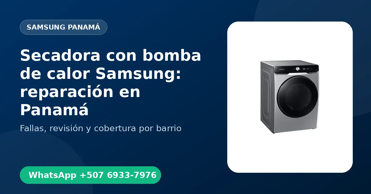 Secadora con bomba de calor Samsung en Chitré