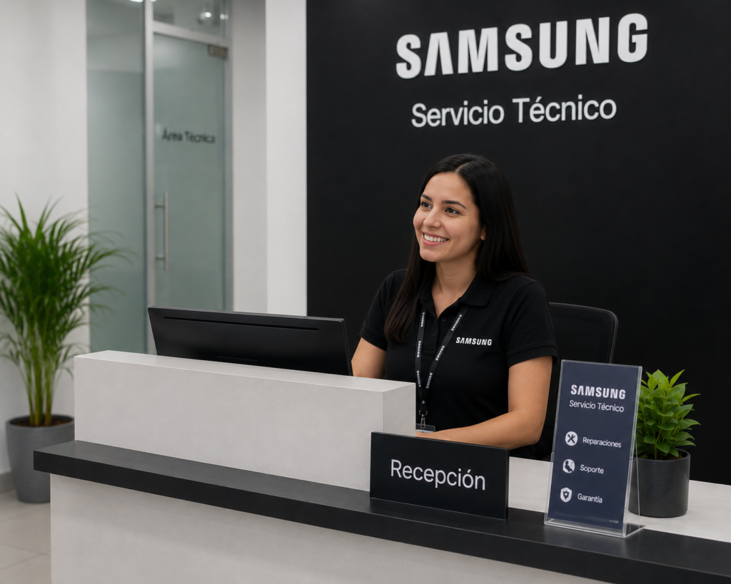 Recepción del centro de servicio técnico Samsung en Panamá